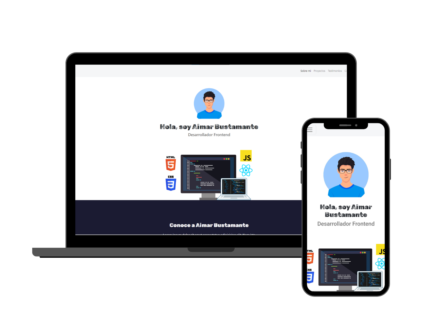Portfolio with Bootstrap Mockup